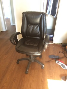 Black Leather Office Chair **Adjustable**OBO**