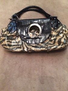 Black and gold hobo purse
