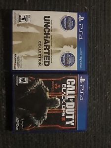 COD BLACK OPS 3 and Uncharted Nathan drake 1,2,3