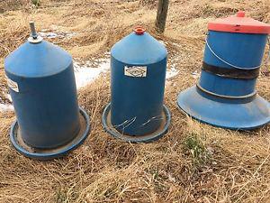 Chicken feeder and waterers