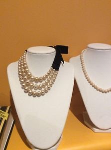 Choker necklace vintage faux pearl velvet