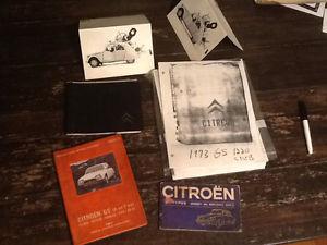 Citroen gs,2cv post card, owner guid books shop manual ect