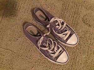 Converse All Star purple corduroy women's sneakers -size 5.5