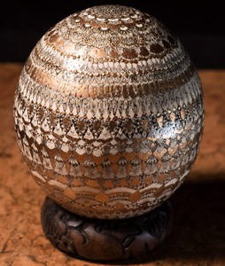 Decorated ostrich egg