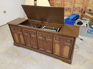 Electrophonic 8 track and record player console