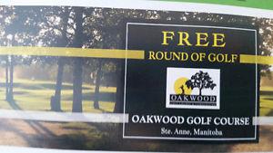 Free Round at Oakwood Golf