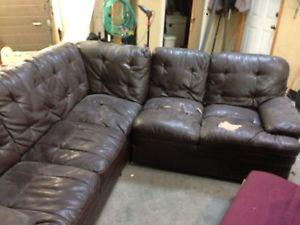 Free brown sectional