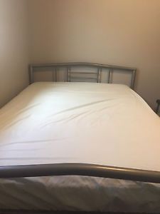 Full size bed mattress with frame
