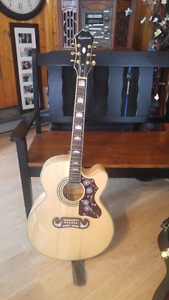 Guitar..Gibson Epiphone Electric Jumbo Acoustic Guitar