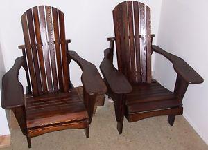 Handcrafted Cedar Adirondack Chairs - stained