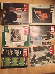 Kennedy era life magazines near mind. Stored for 50 years