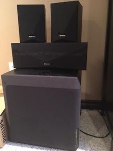 Kenwood sub-woofer, centre and surround speakers