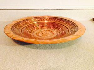 Large Vintage 14.5" Solid Copper Bowl