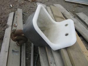 Large antique cast iron sink