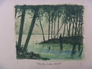 MISTY LAKE " x 5" Original Art