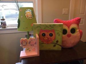 OWL ACCESSORIES for toddler/ Little girl's room