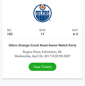 Oilers vs. Anaheim April 6 watch party @rogers place