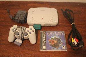 PS1 Mini w/ Populus, x1 OEM controller and memory card.