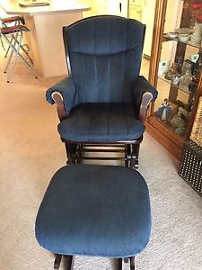 Padded Glider/Rocker with Foot Rest
