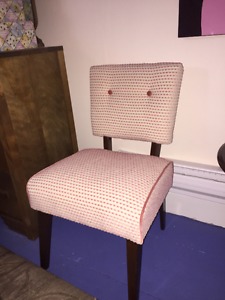 Pink polka dot child's chair