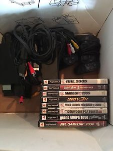 PlayStation 2 with games