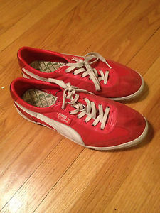 Red men's puma shoes
