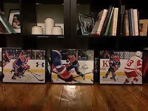 Signed Oilers Prints - Eberle, Nugent-Hopkins, and Hall