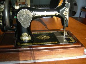  Singer Hand Crank Sewing Machine and Case