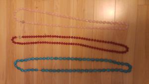 THREE GORGEOUS STRANDS BEADS NECKLACES