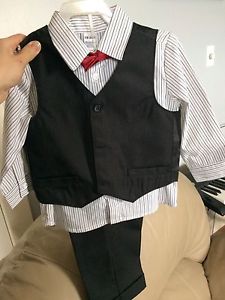 TODDLER VEST, PANTS, SHIRT, and TIE