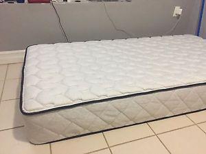 Twin bed frame and mattress