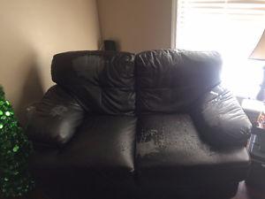 Two Leather Couches 50$ OBO
