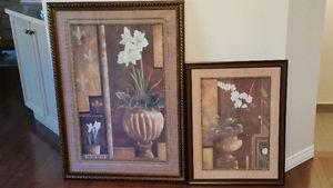 Two framed prints