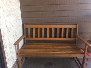 Wood garden/patio bench.