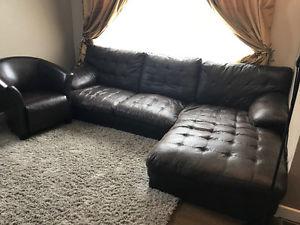 comfortable sectional Sofa + Chair. Price Reduced = $450
