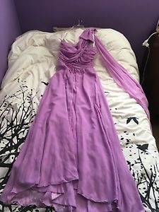 purple grad dress
