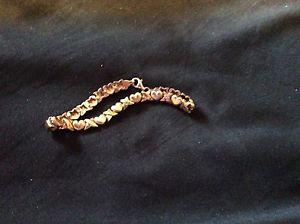 10 kt gold heart bracelet 7"