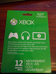 12 MONTH XBOX LIVE TIME CARD