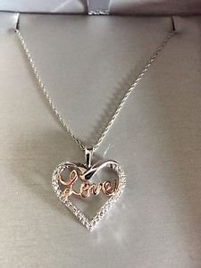 14 k white gold and rose gold necklace