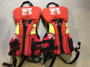 2 Body Glove Child's lifejackets