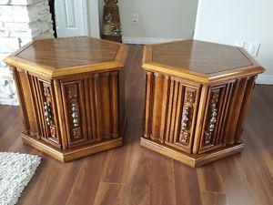 2 hexagon side tables