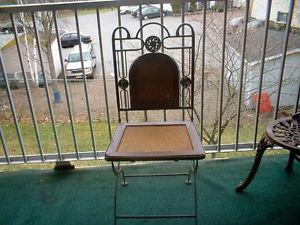 Antique folding patio chairs