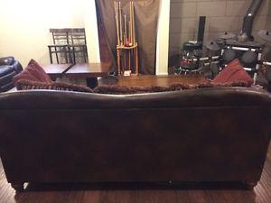 Ashley Leather/Fabric Couch