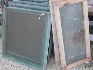 BUNCH OF OLD s WOOD FRAME SCREENS $10 EA. ARTS CRAFTS