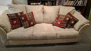Beautiful Micro-suede sofa $ or best offer