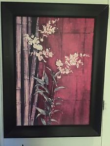 Black Framed Floral Art