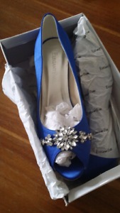Blue wedding shoes size 9