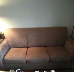 Clean microsuede couch! Delivered!!