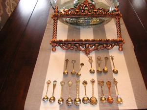Collectible Spoons and Spoon Rack