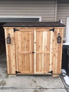 Custom built cedar sheds.